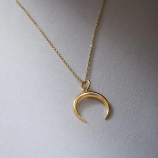 One Dame Lane Wish Moon Necklace Gold