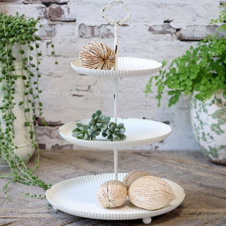 Antique Cream Etegere Tray
