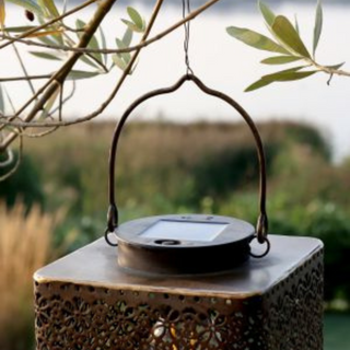 Solar Lantern Antique Brass