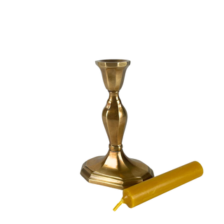 Candlestick Brass Antique H15cm
