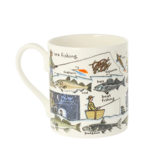 Fishing Bone China Mug 300ml