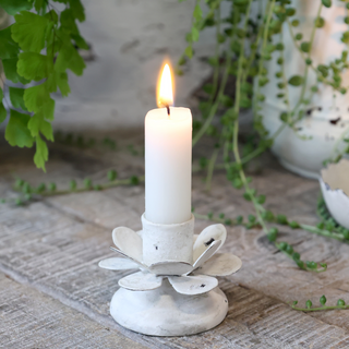 Candlestick Flower Antique Cream