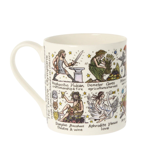Greek Gods And Goddesses China Mug 300ml Bone