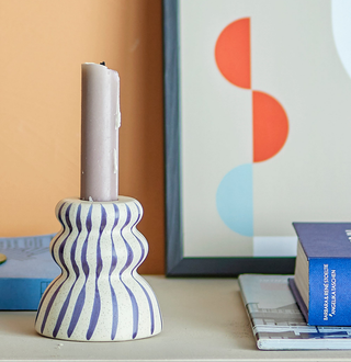 Gabin Candle Holder Blue