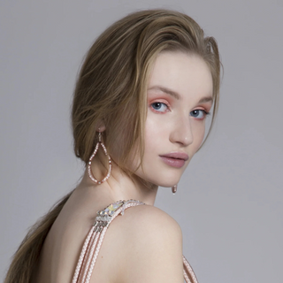 Bláithín Ennis Blush Gold Large Teardrop Earrings