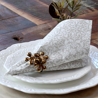 Napkin with Pattern French Grey