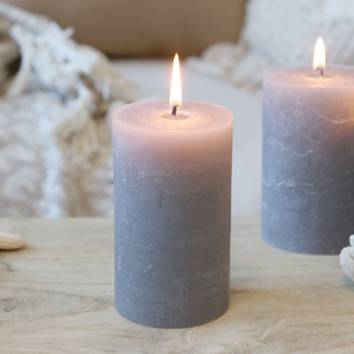 Macon Pillar Candle Rustic French Gray