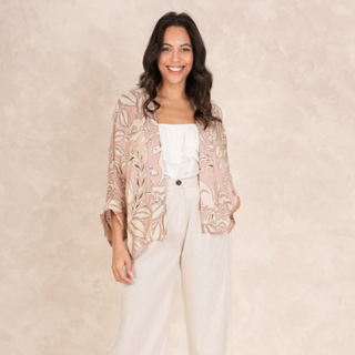 One Hundred Stars Short Kimono Sphinx Pink