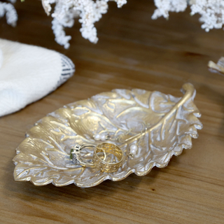 Antique Brass Leaf Tray