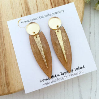 The Messy Brunette | Dangle Wood Earrings
