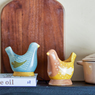 Birdy Egg Cup, Blue, Stoneware
