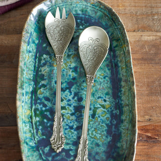Kalima Salad Servers Brass