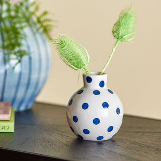 Fian Vase, Blue, Ceramic