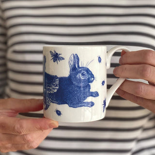 Rabbit & Cabbage China Mug 300ml Bone