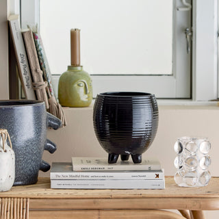 Eliot Candle Holder Stoneware Green