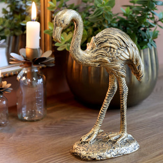 Antique Brass Flamingo