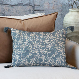 Aix Midnight & Sand Cushion Cover w/Tassels