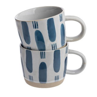 Rustic Cup Blue Stripe