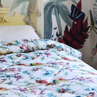 Turquoise Humming Bird Double Quilted Throw