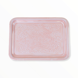 Berber Enamelled Pink Tray
