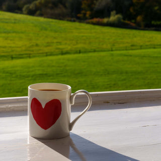 Big Heart China Mug 300ml Bone