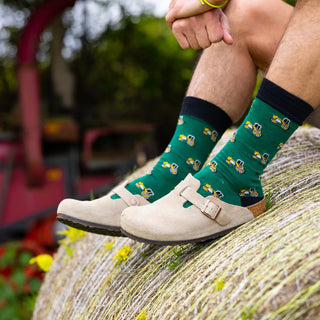 Swole Panda Mens Bamboo Socks Tractor