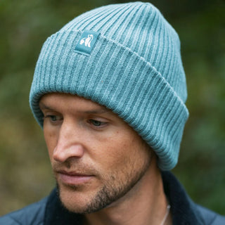 Swole Panda Organic Cotton Beanie Turquoise