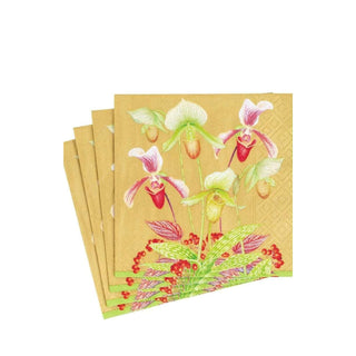 Slipper Orchid Paper Napkins