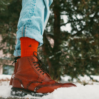 Swole Panda Boot Bamboo Socks Red