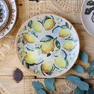 Chartres Tray in Mosaic with Lemons