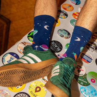Swole Panda  Bamboo Socks Outer Space