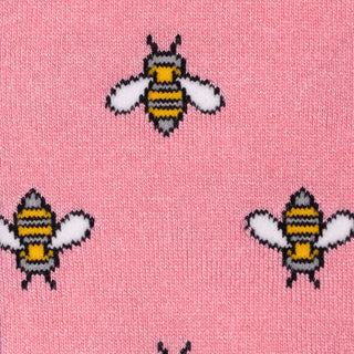 Swole Panda Women's Bamboo Socks Pink Bumblebee