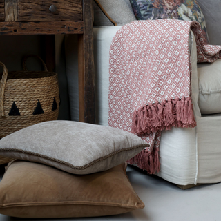 Aix Throw Clay and Creme
