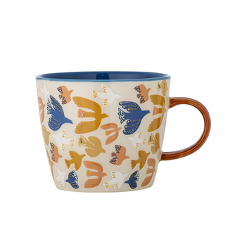 Anniversary Mug with Birds Blue