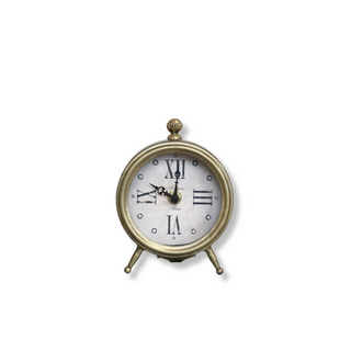 Antique Brass Clock with Feet