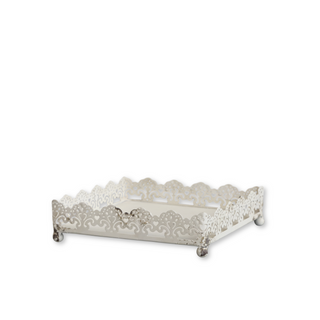 Antique Cream Napkin Holder with Edge