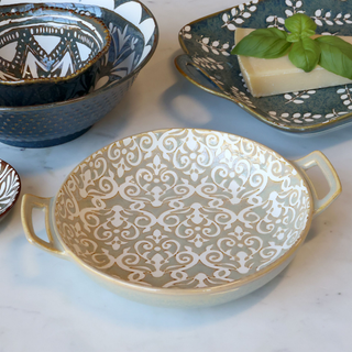 Round Ramekin with Handle French Grey