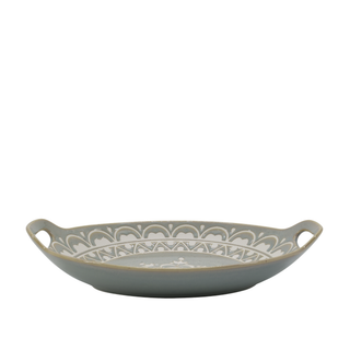 Oval Ramekin with Handle French Grey