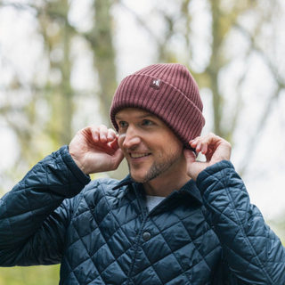 Swole Panda Organic Cotton Beanie - Burgundy