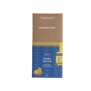 Bean and Goose Smoky Salt Milk Chocolate Bar 70g