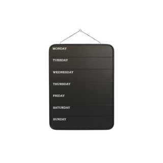 Blackboard For Hanging With Weekdays