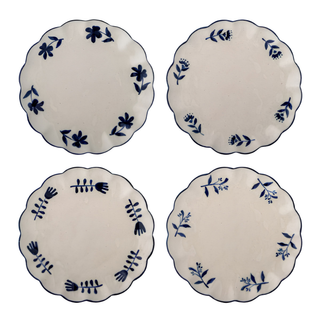 Bloomingville Eimy Plate Blue Stoneware