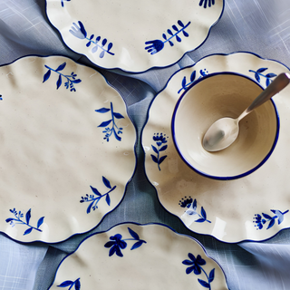 Bloomingville Eimy Plate Blue Stoneware