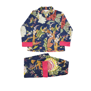 Blue Carnation Print Pyjamas M/L