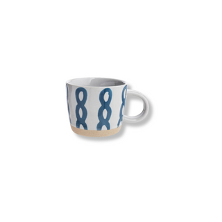 Rustic Cup -  Blue Loops