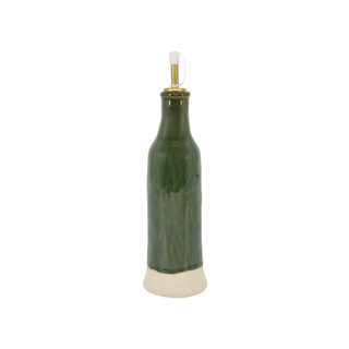 Bottle with Bottle Pourer Olive
