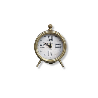 Antique Brass Clock with Feet
