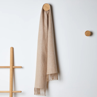 Foxford Camel Herringbone Lambswool Scarf