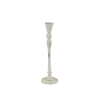 Candlestick Antique Cream H18.5cm
