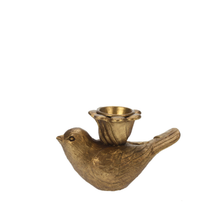 Candlestick Holder Bird Gold